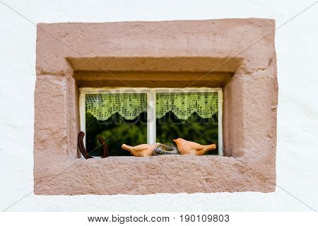 Old window of a house in Kronenburg Germany.