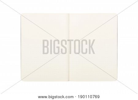 Blank open Notepad isolated on white background with clipping path.
