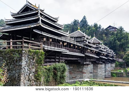 Dong People Chengyang Wind And Rain Bridge