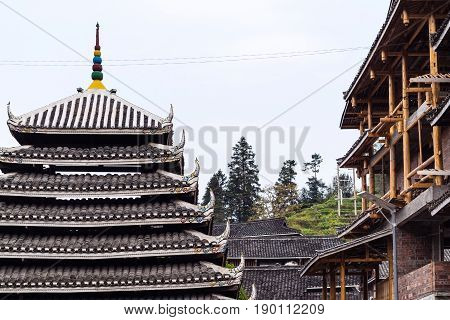 Tower In Folk Custom Centre Of Chengyang