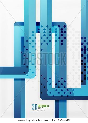 Rectangle tube elements, 3d background