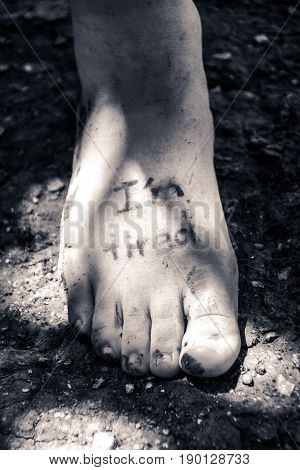 Tired Human Foot Photograph