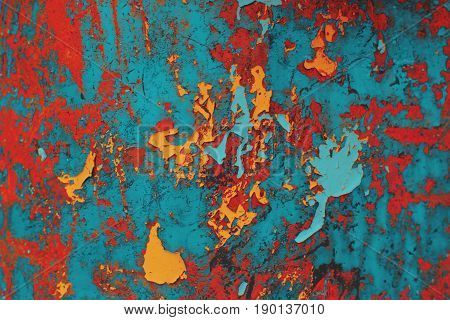 Tial and orange vintage color. grange texture background for your design
