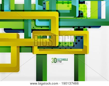 Rectangle tube elements, 3d background