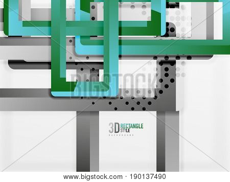 Rectangle tube elements, 3d background