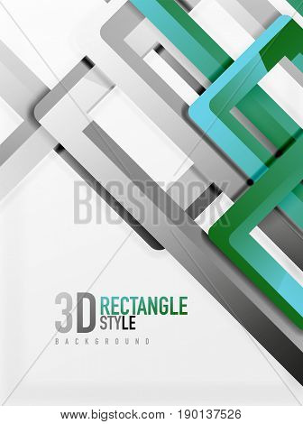 Rectangle tube elements, 3d background