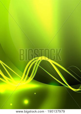 Glowing shiny wave background, energy concept illustration