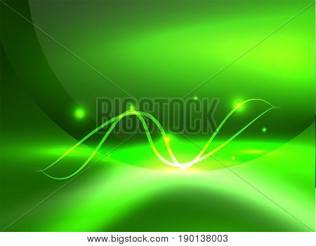 Glowing shiny wave background, energy concept illustration