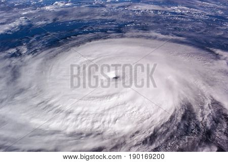 Typhoon Over Planet Earth - Satellite Photo.