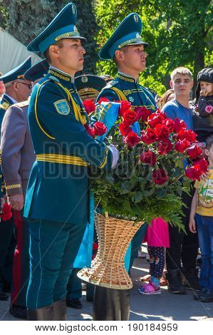 Almaty, Kazakhstan - May 9: Victory Day Celebration (victory In The World War Ii) In Almaty, Kazakhs