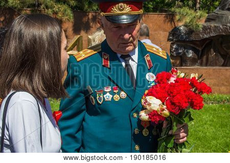 Almaty, Kazakhstan - May 9: Victory Day Celebration (victory In The World War Ii) In Almaty, Kazakhs