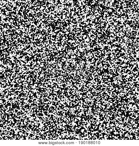 Black mottled pattern. Grainy noisy pattern. Vector seamless