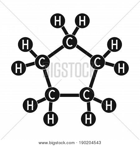 Chemical oil formula.Oil single icon in black style vector symbol stock illustration .
