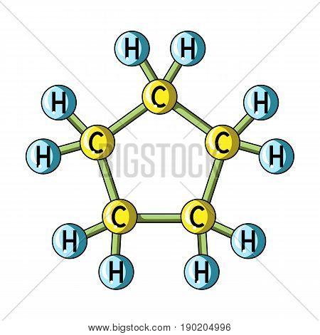 Chemical oil formula.Oil single icon in cartoon style vector symbol stock illustration .