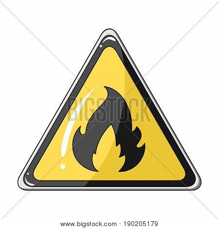 Sign of flammability.Oil single icon in cartoon style vector symbol stock illustration .