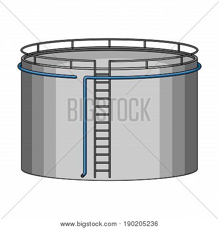 Oil storage tank.Oil single icon in cartoon style vector symbol stock illustration .