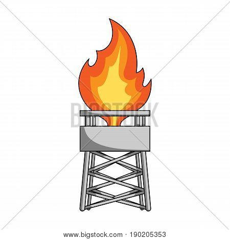 Gas tower.Oil single icon in cartoon style vector symbol stock illustration .