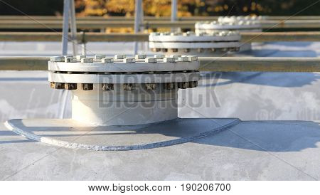 Closed Cap With Steel Bolt Into The Cistern Of The Methane Gas I