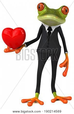 Fun frog - 3D Illustration