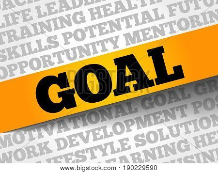 Goal word cloud collage , business concept