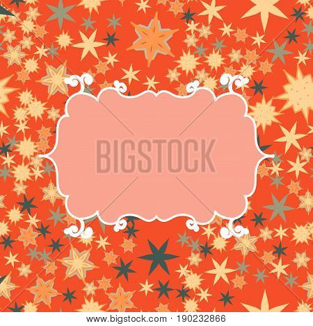 Red and pink Scrapbooking template with place for text for invitation, greeting, happy birthday, label, postcard, frame, baby seamless, child posrcard, children pattern, clip art, holiday, gift and etc