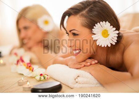 Two Girls In The Spa Centre