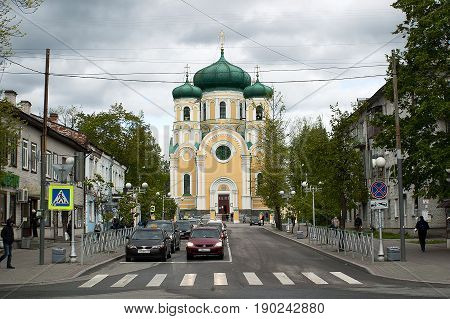 Gatchina Leningrad region Russia - June 03 2017: Gatchina Pavlovsk Cathedral.