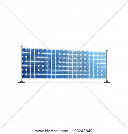Realistic Solar Panel ecological Power Source. Vector Illustration