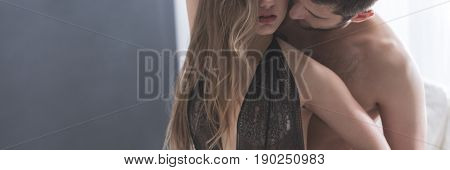 Woman Seducing Man