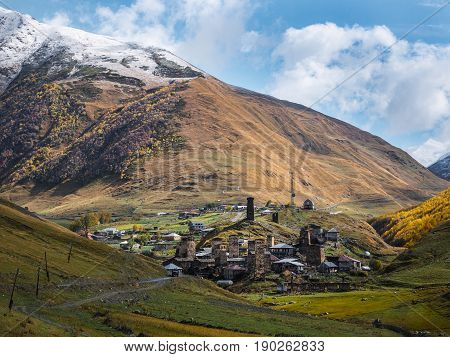 Georgia. old village. mountains.  travel. trip. hot day