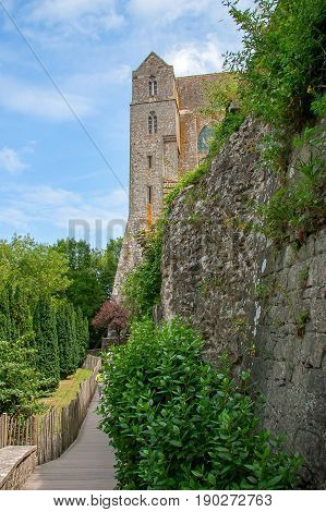 On the island by the 'Mont St Michel monastery