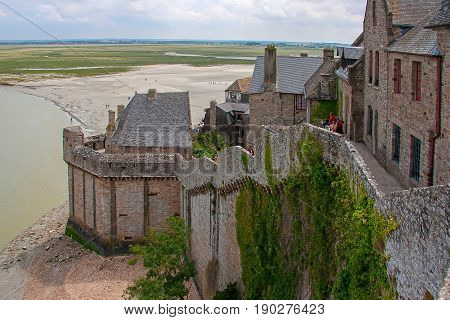 On the island by the 'Mont St Michel monastery