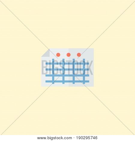 Flat Icon File Element. Vector Illustration Of Flat Icon Sheet Isolated On Clean Background. Can Be Used As File, Sheet And Paper Symbols.