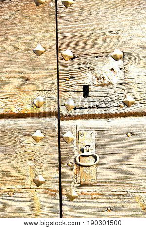 Capronno      Rusty Brass   A  Door Curch  Closed Wood Italy  Lombardy