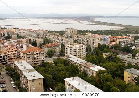 Pohled přes město - Burgas (Bulharsko)