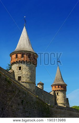 Picturesque view on the Castle in Kamyanets-Podilsky Ukraine