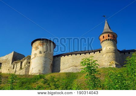 Picturesque view on the Castle in Kamyanets-Podilsky Ukraine