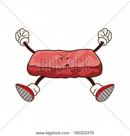 kawaii slice salmon japanese food image vector illustration
