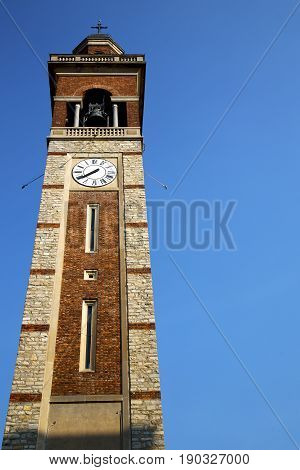 Gorla  Old Abstract     And Church Tower Bell Sunny Day