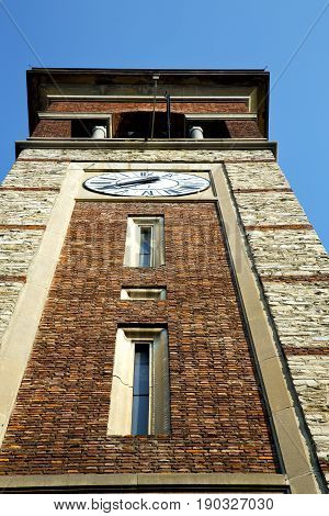 Gorla  Old     The   Wall  And Church Tower Bell Sunny Day