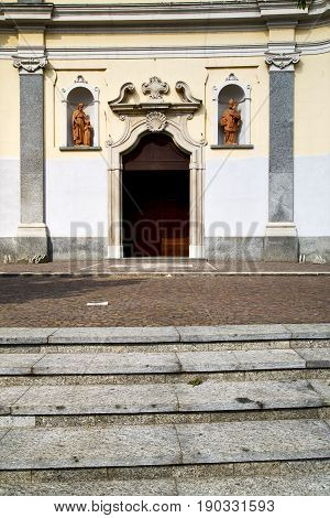 Italy  Lombardy      The Vanzaghello   Old    Closed Brick Tower Wall