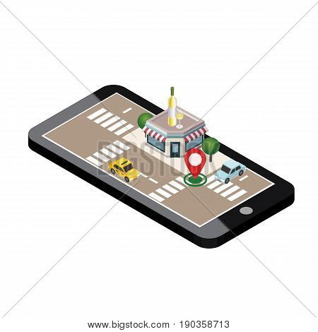Flat 3d vector isometric illustration. Concept picture
