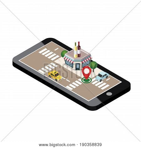 Flat 3d vector isometric illustration. Concept picture