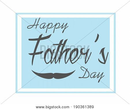 happy father day card, gift with blue background