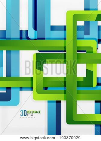 Rectangle tube elements, 3d background