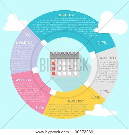 Calendar Infographic | set of vector diagram illustration use for presentation, business, marketing and much more.The set can be used for several purposes like: websites, print templates, presentation templates, and promotional materials.