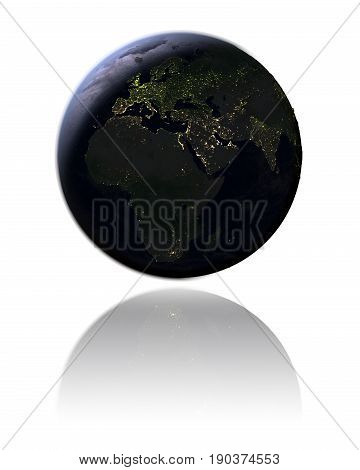 Emea Region At Night