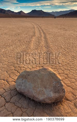 The Racetrack Playa or The Racetrack is a scenic dry lake feature with 