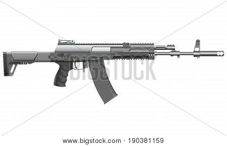 Russian automatic rifle AK-12. Vector realistic illustration