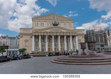 Russia, Moscow, June 8, 2017: The Bolshoi Theatre.
